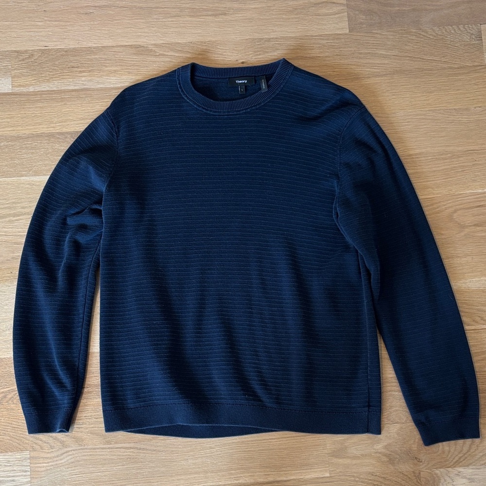 Theory Dark Blue Crewneck Sweater